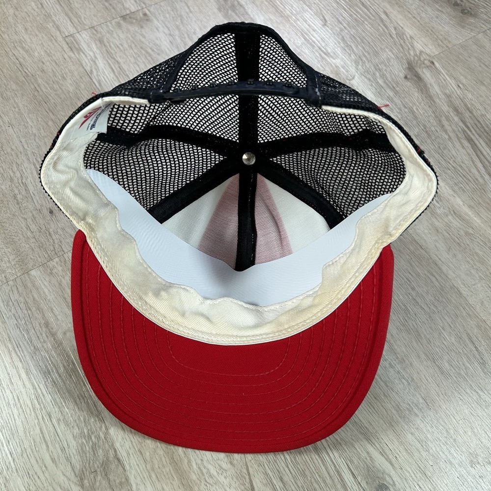 VTG 80s Georgia Bulldogs Snapback Hat College AJD Red White Trucker Cap USA - Picture 3 of 8